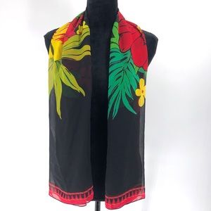 Surface By YBL Sheer Floral Scarf/Wrap